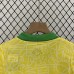 2024 Kids Brazil Home Yellow Kids Jersey Kit short Sleeve (Shirt + Short)-2608140
