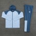 24/25 Manchester City Light Blue Hooded Edition Classic Jacket Training Suit (Top+Pant)-9195354