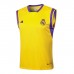 24/25 Real Madrid Training Yellow Purple Jersey Kit Sleeveless (Vest + Short)-8685886