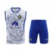 24/25 Inter Milan Training White Blue Jersey Kit Sleeveless (Vest + Short)-9258668