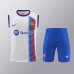 24/25 Barcelona Training White Blue Jersey Kit Sleeveless (Vest + Short)-8349445