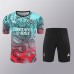 24/25 Real Madrid Training Green Red Jersey Kit short Sleeve (Shirt + Short)-8851638