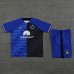 24/25 Inter Milan Training Blue Black Jersey Kit short Sleeve (Shirt + Short)-3281656