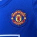 Retro kids 08/09 Manchester United M-U Third Away Blue Kids Jersey Kit short Sleeve (Shirt + Short)-8584276