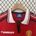 Retro kids 98/99 Manchester United M-U Home Red White Kids Jersey Kit short Sleeve (Shirt + Short)-7534339