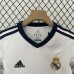 Retro kids 12/13 Real Madrid home White Black Kids Jersey Kit short Sleeve (Shirt + Short)-4390695