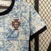 2024 Portugal Away Blue White Women Jersey Kit short sleeve-2320624