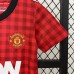 Retro 12/13 Kids Manchester United M-U Home Red White Kids Jersey Kit short sleeve (Shirt + Short)-3786536