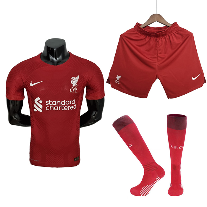 22/23 Liverpool Home Red suit short sleeve kit Jersey (Shirt + Short +Sock) (player version)-1871620