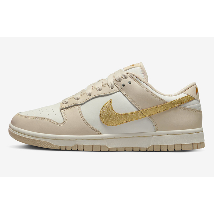 SB Dunk Low“Gold Swoosh”Running Shoes-Gold/White-1707828