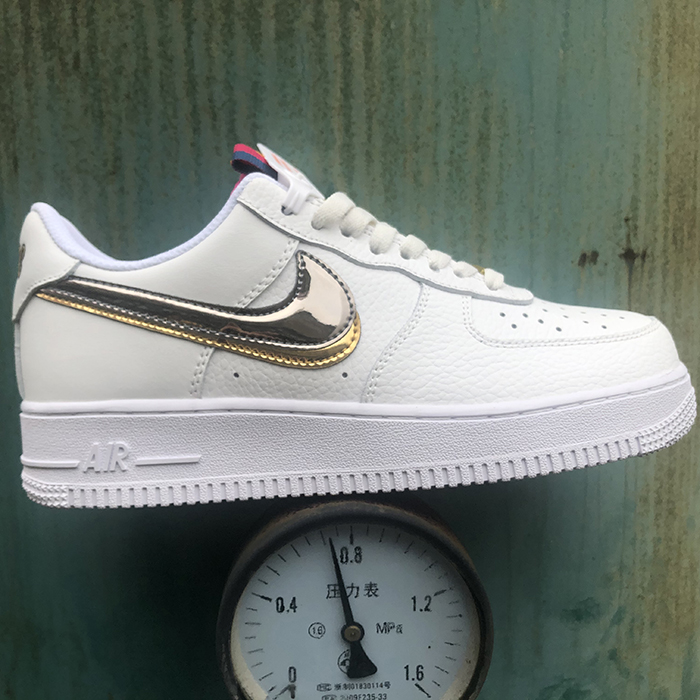 Air Force 1 AF1 Running Shoes-White/Gold-6312765