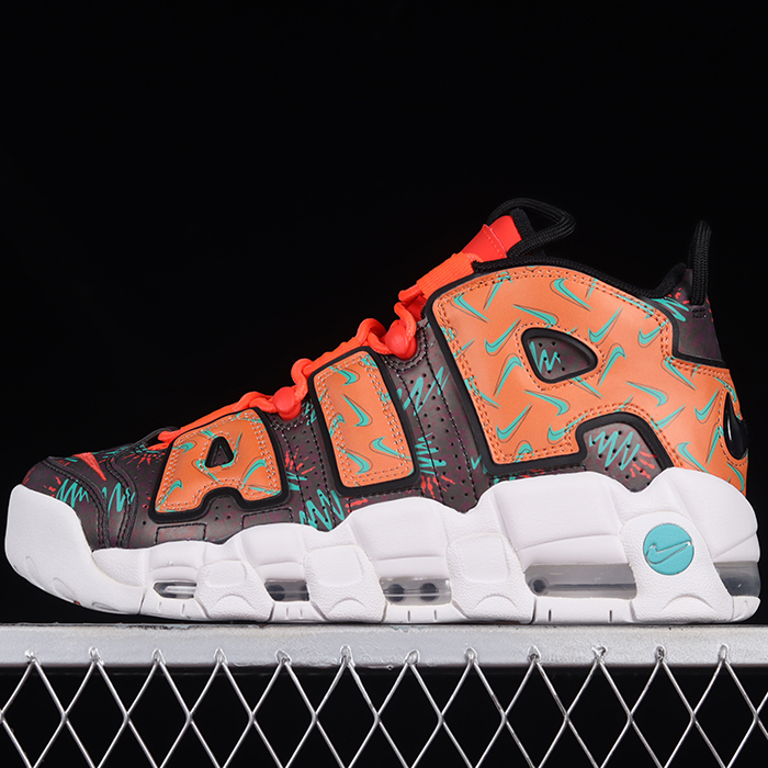 Air More Uptempo 96 QS Running Shoes-Brown/Orange-7968185