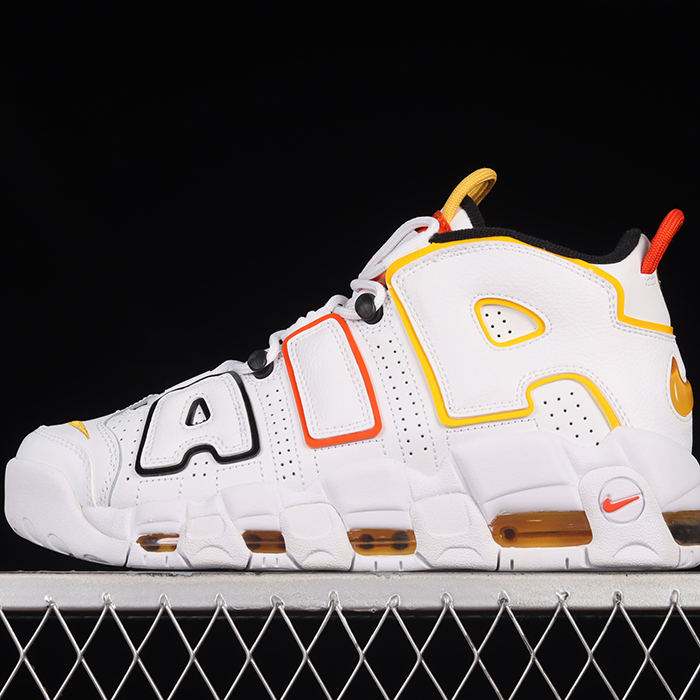 Air More Uptempo 96 QS Running Shoes-White/Red-4388036