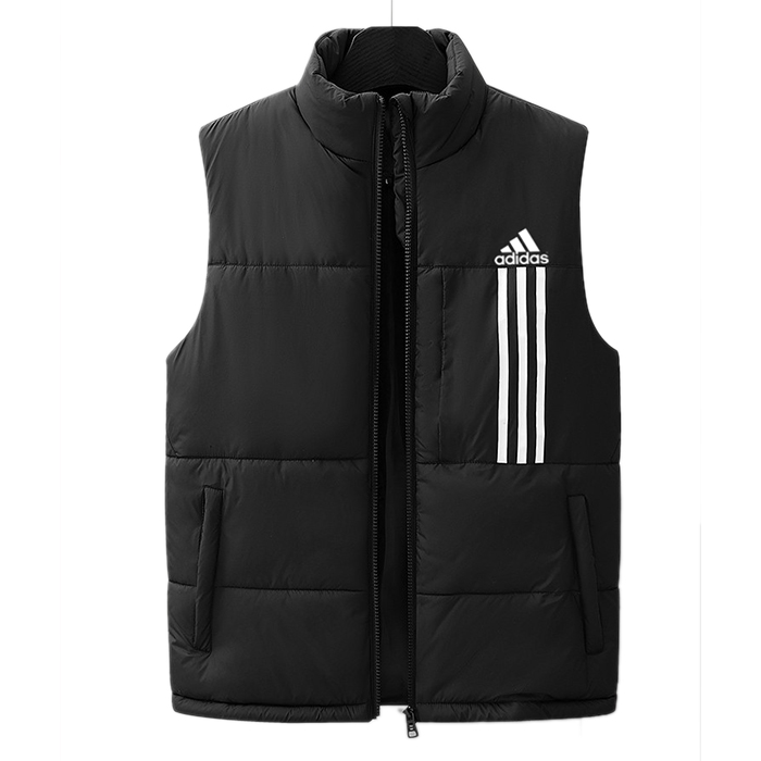 Sleeveless Vest Down jacket zipper Casual fashion Vest Down jacket-Black-3609614