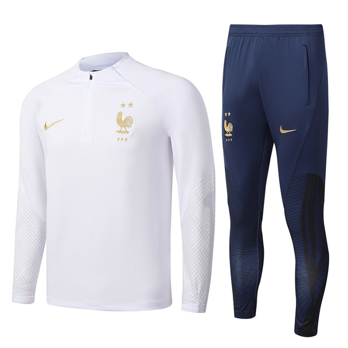 2022 France White Edition Classic Training Suit (Top + Pant)-3748184