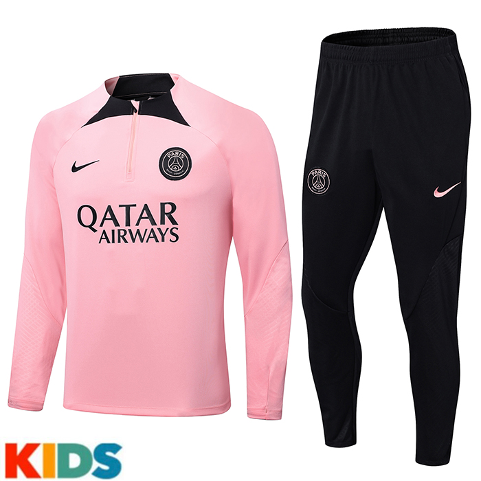 22/23 Paris Saint-Germain PSG Pink Kids Edition Classic Training Suit (Top + Pant)-6238833