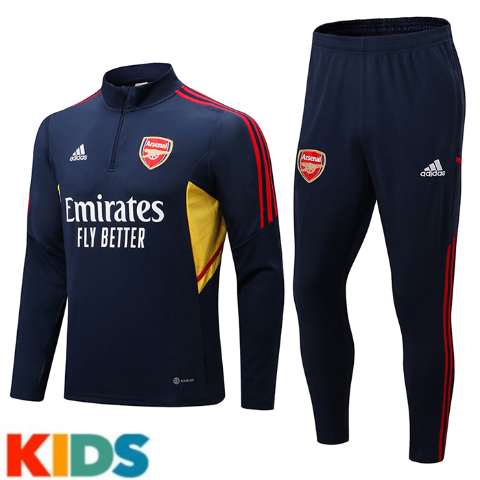 22/23 Arsenal Navy Blue Kids Edition Classic Training Suit (Top + Pant)-6159621