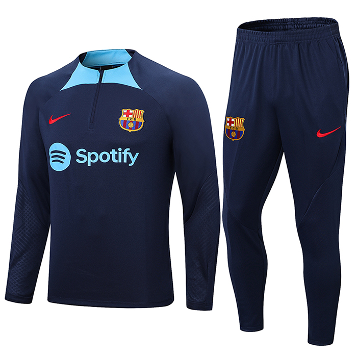 22/23 Barcelona Navy Blue Edition Classic Training Suit (Top + Pant)-4523020