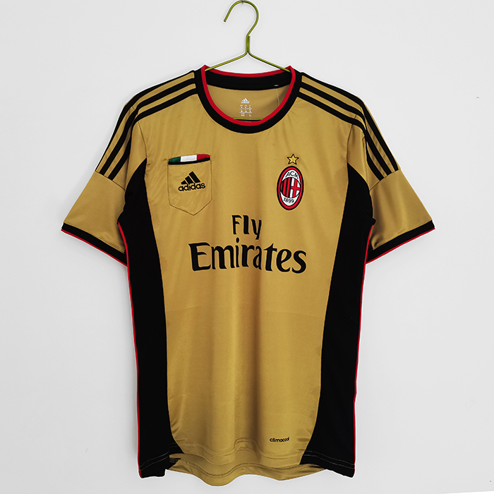 Retro 2013/14 AC Milan second Away Khkai Jersey Kit short sleeve-3486835