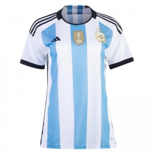 2022 World Cup Women Argentina 3-Star Home Blue White Jersey Kit short sleeve-4092355