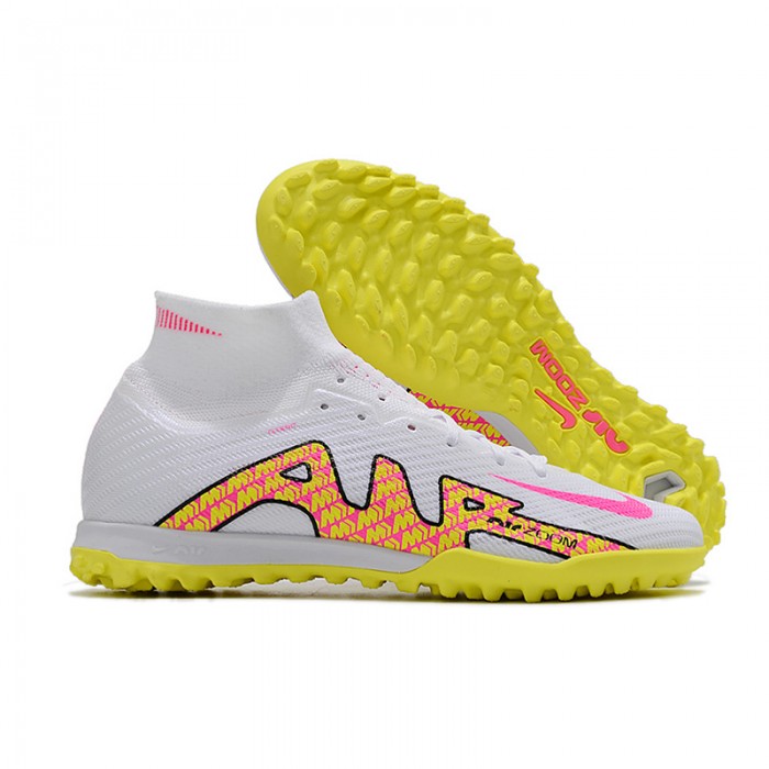 Air Zoom Mercurial Vapor XV Elite TF High Soccer Shoes-White/Yellow-3200287