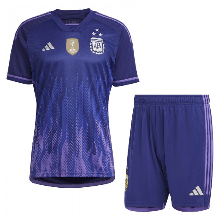 2022 World Cup Argentina 3-Star Away Purple Jersey Kit short sleeve (Shirt + Short)-9197398