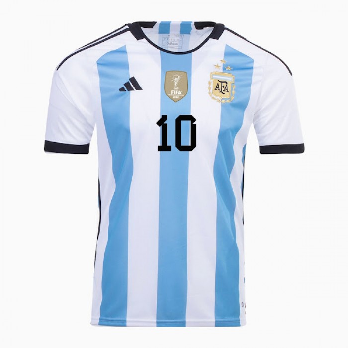 2022 World Cup Argentina 3-Star Home Blue White Jersey Kit short sleeve (player version)-9266042