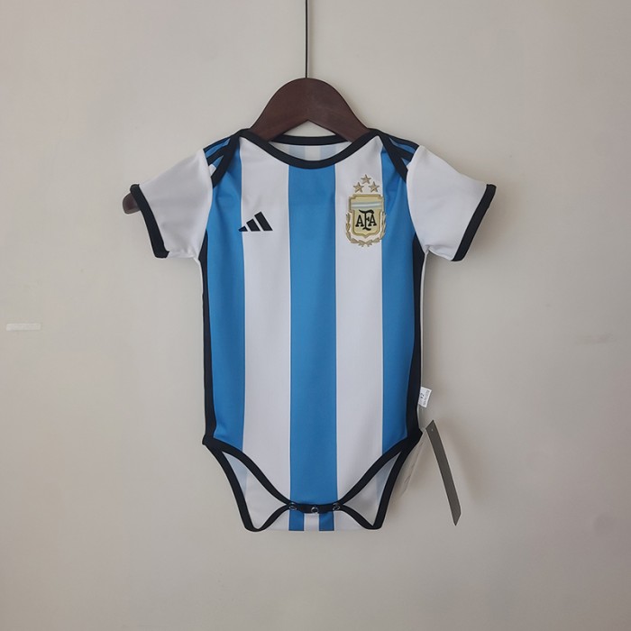 2022 Baby Argentina 3-star home Blue White Jersey Kit short sleeve-2058919