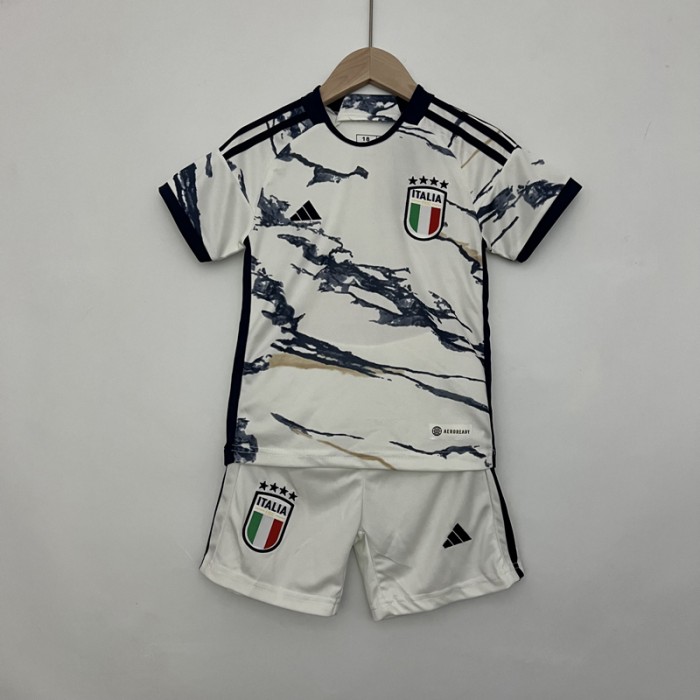 2022 Italy Away Kids Jersey Kit short sleeve (Shirt + Short)-440082
