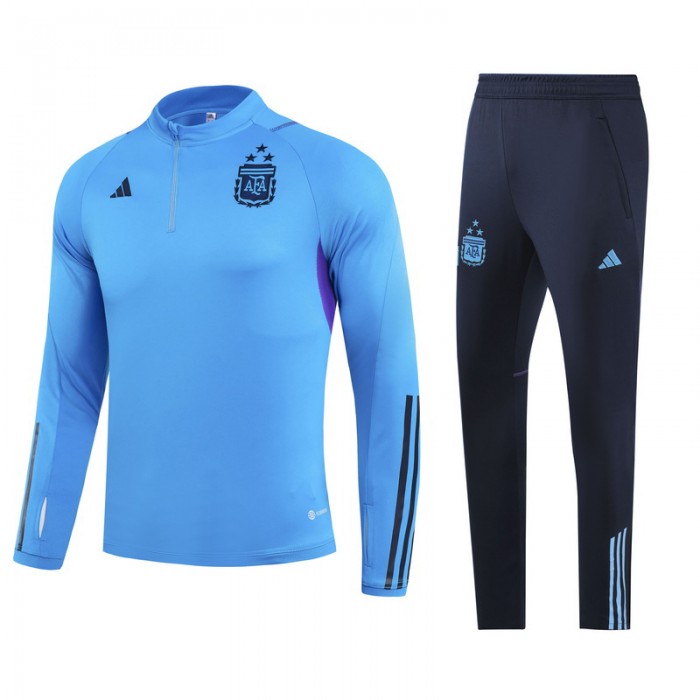 2022 Argentina 3-Star Blue Edition Classic Training Suit (Top + Pant)-9418543