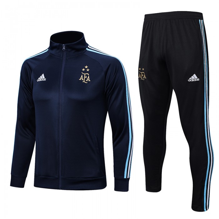 2022 Argentina 3-Star Navy Blue Edition Classic Training Suit (Top + Pant)-7117924