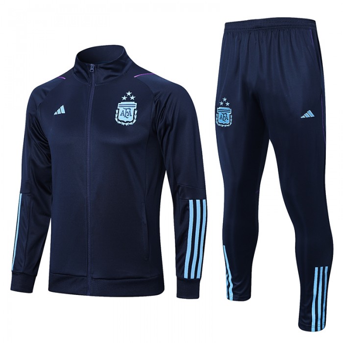 2022 Argentina 3-Star Navy Blue Edition Classic Training Suit (Top + Pant)-4096046