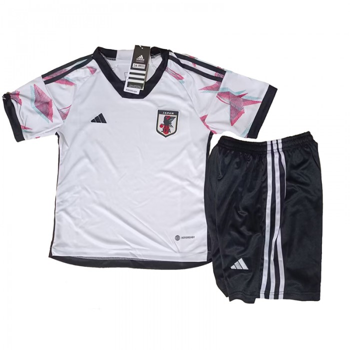 2022 World Cup Japan Away White suit short sleeve kit Jersey (Shirt + Short)-5016785