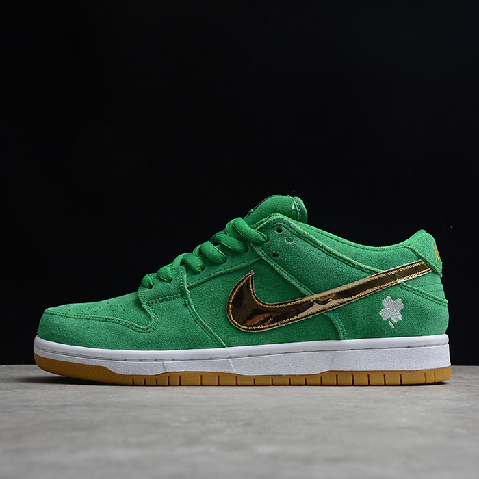 SB Dunk Low Running Shoes-Green/Gold-3247822