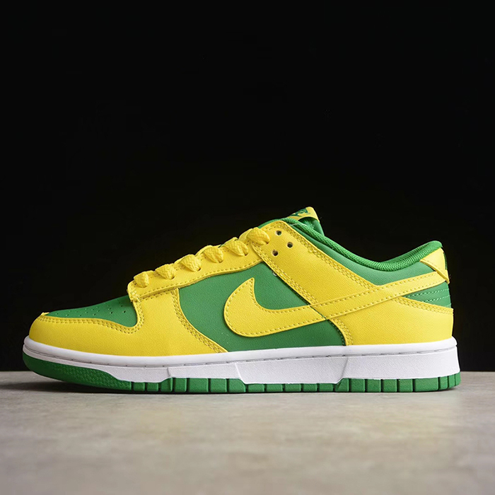 SB Dunk Low“Reverse Brazil”Running Shoes-Yellow/Green-4413022