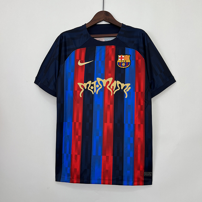 22/23 Barcelona Special Edition Sponsor Home Red Blue Jersey Kit short sleeve-1190757