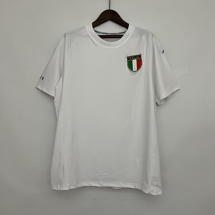 Retro 2000 Italy Away White Jersey Kit short sleeve-5198355