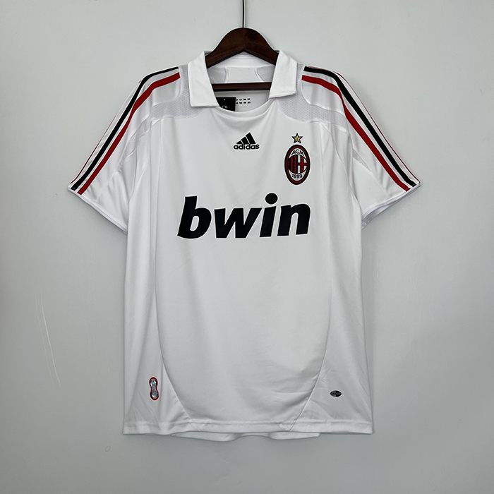 Retro 07/08 AC Milan Away White Jersey Kit short sleeve-6689875