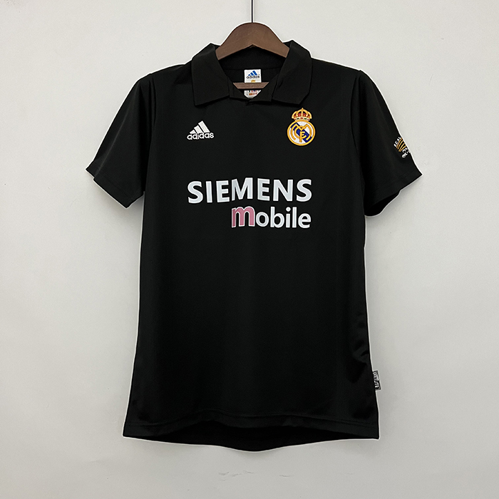 Retro 02/03 Real Madrid Away Black Jersey Kit short sleeve-9627774