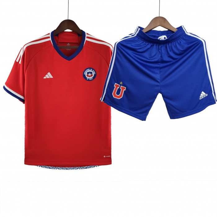 2022 Chile home Red Jersey Kit short sleeve (Shirt + Short)-6567422