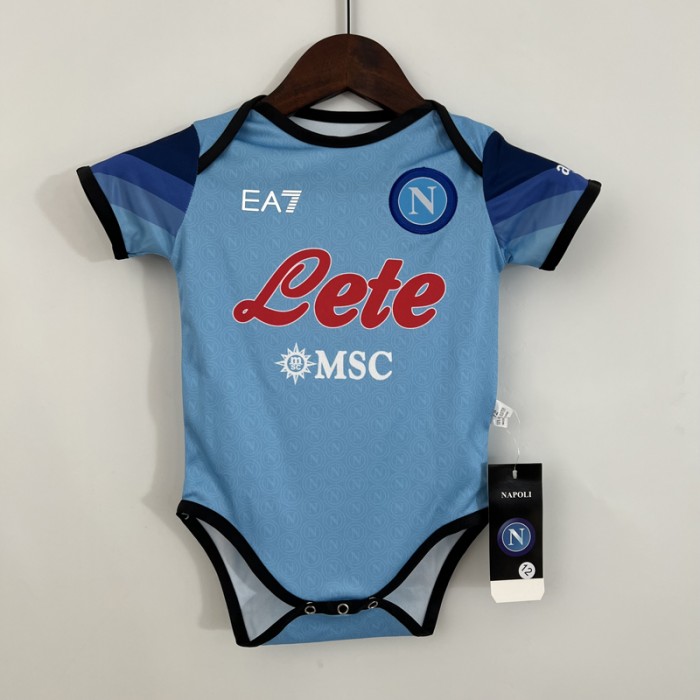 22/23 Baby Napoli Naples home Blue Jersey Kit short sleeve-9241187