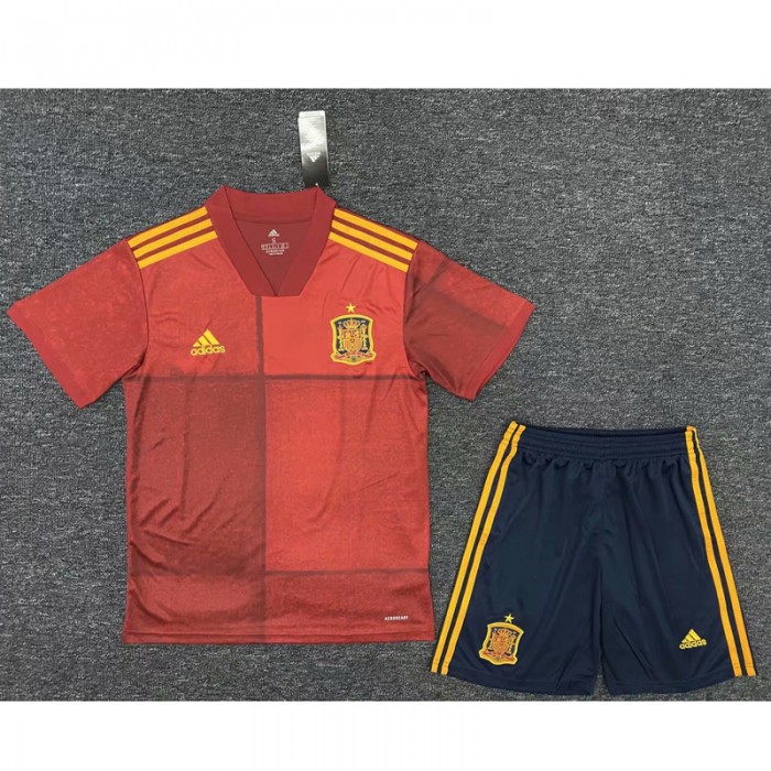 2020 Spain Home Red Jersey Kit short sleeve (Shirt + Short)-4554558
