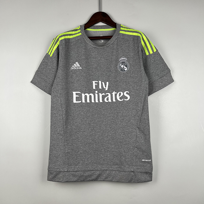 Retro 15/16 Real Madrid Away Gray Jersey Kit short sleeve-2577252