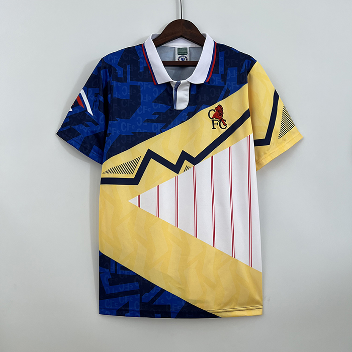 Retro 1990 Chelsea Yellow Blue Jersey Kit short sleeve-2023939