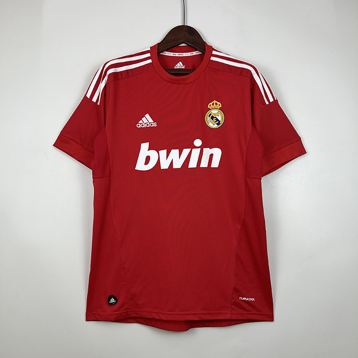 Retro 11/12 Real Madrid Third Away Red Jersey version short sleeve-8471515