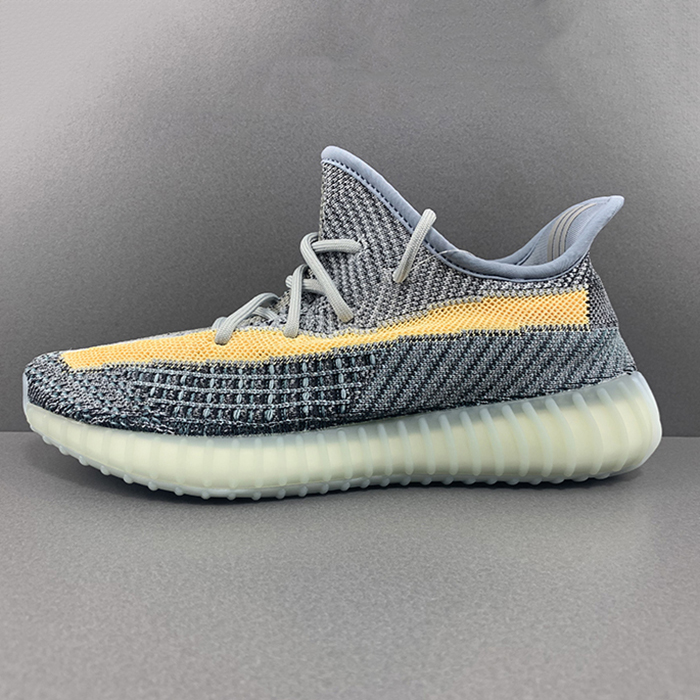 Kanye West Boost Yeezy SPLV 350 V2 Running Shoes-Gray/Yellow-7253310