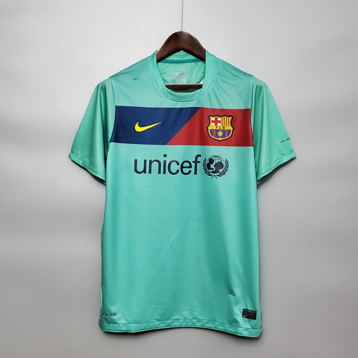 Retro 10/11 Barcelona away Green Jersey Kit short sleeve-7579831