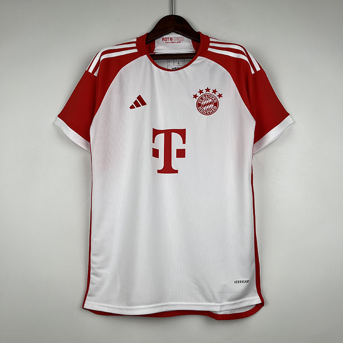 23/24 Bayern Munich Home White Red Jersey Kit short sleeve-4834173