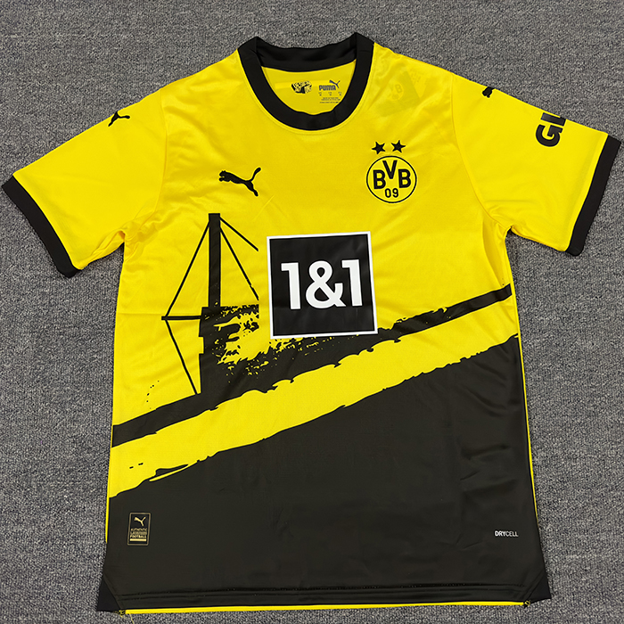 23/24 Borussia Dortmund Home Yellow Black Jersey Kit short sleeve-5880760