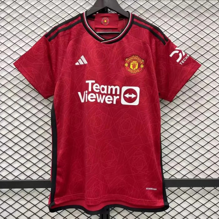 23/24 Manchester United M-U Home Red Jersey Kit short sleeve-4267992